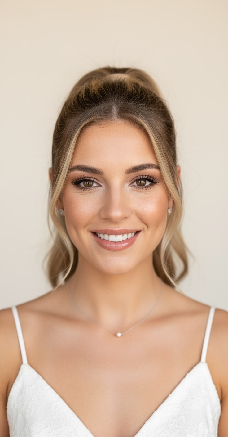 After High Pony Bridesmaid Hair